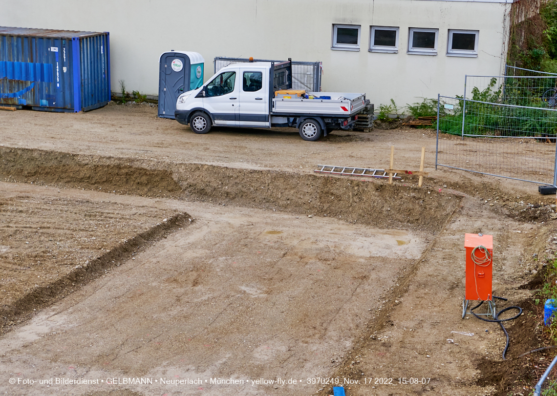 17.11.2022 - Baustelle an der Quiddestraße Haus für Kinder in Neuperlach